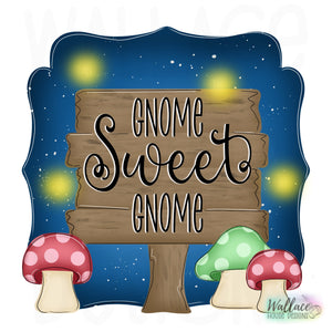 Gnome Sweet Gnome Pallet Toadstools Printable Template
