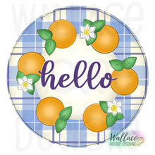 Load image into Gallery viewer, Orange Hello Wreath  JPEG
