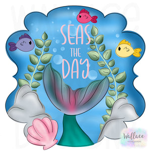 Seas the Day Mermaid Tail Printable Template