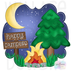 Happy Campers Frame  Printable Template