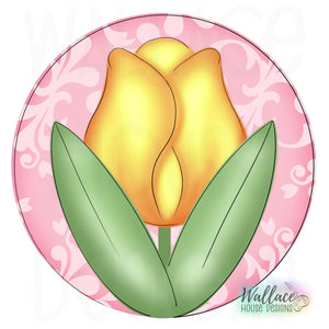 Tulip Round  Printable Template