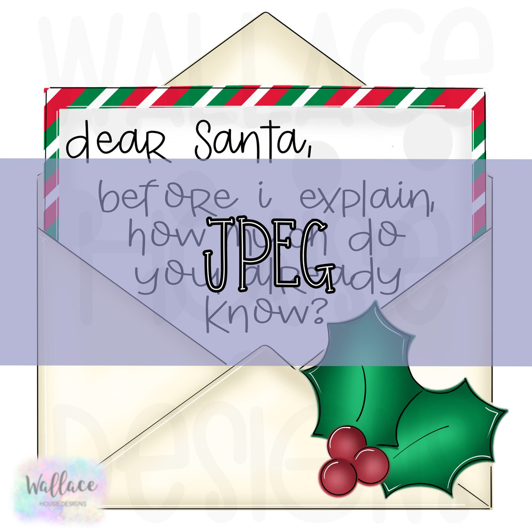 Dear Santa Envelope JPEG