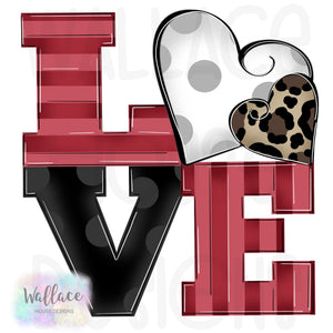Valentine Heart LOVE Printable Template