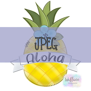 Aloha Floral Pineapple JPEG