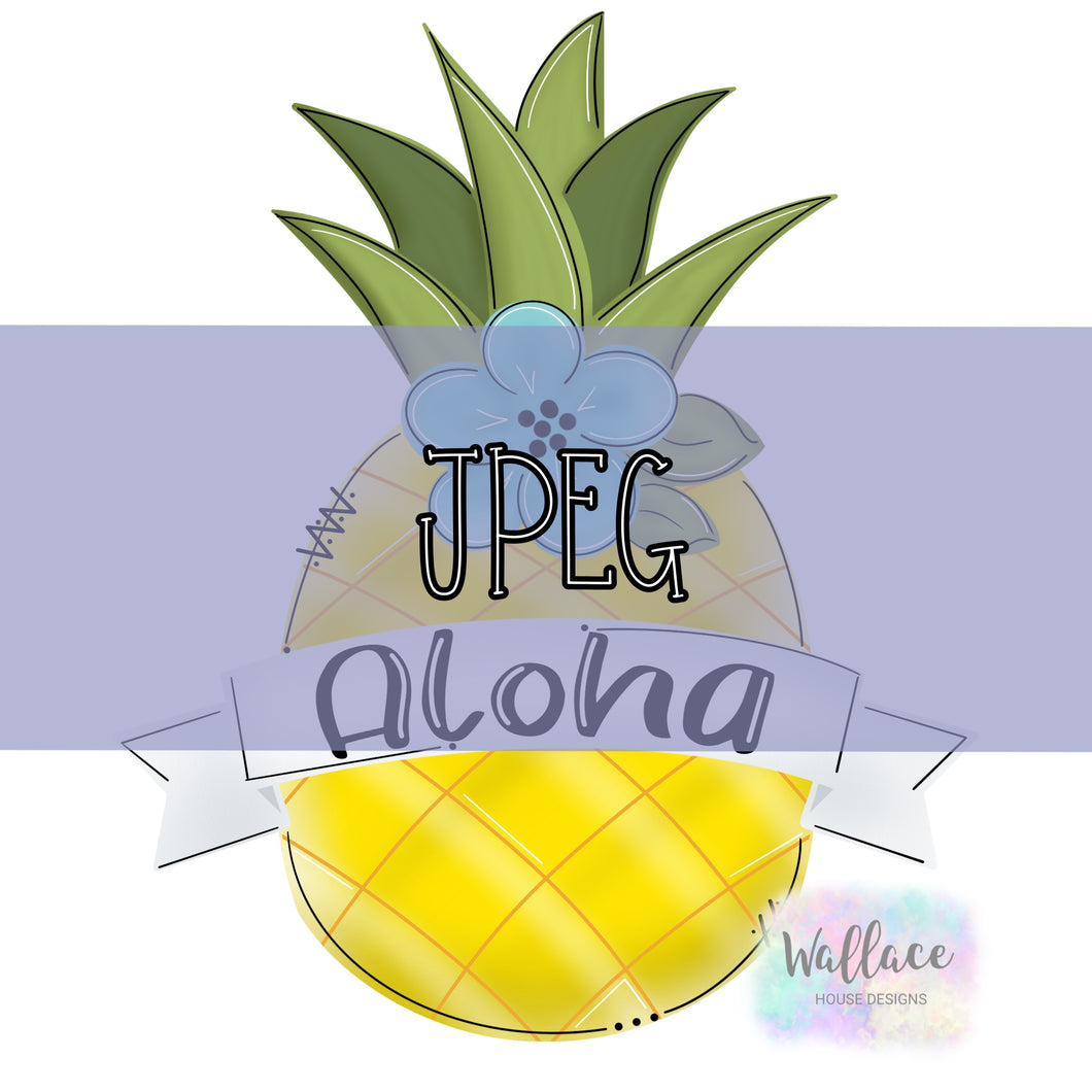 Aloha Floral Pineapple JPEG