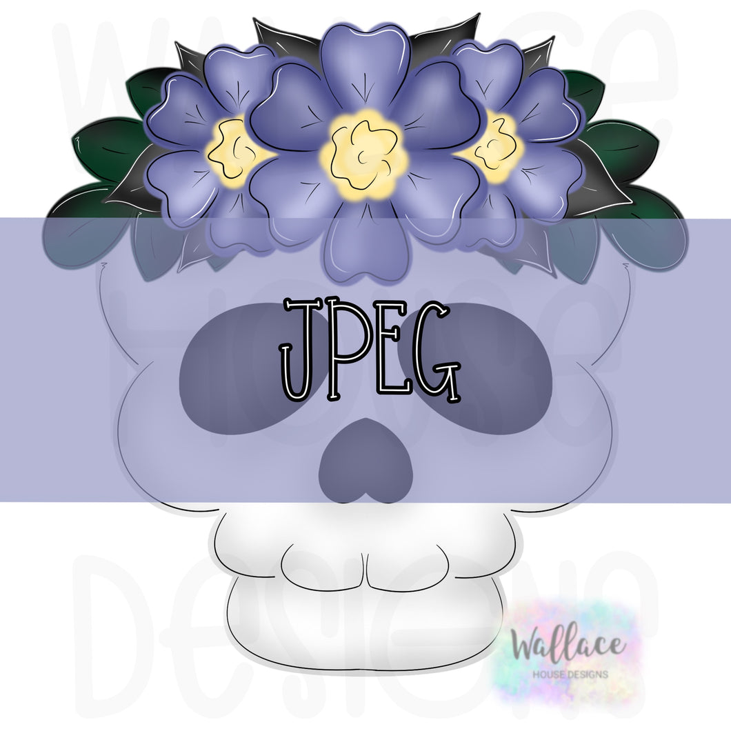 Floral Crown Skull JPEG