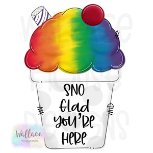 Sno Glad You’re Here - Snocone - Printable Template