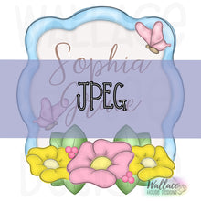 Load image into Gallery viewer, Floral Butterfly Frame JPEG
