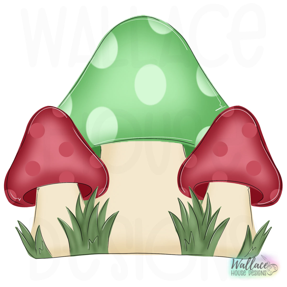 Toadstool Trio Printable Template – wallacehousedesigns