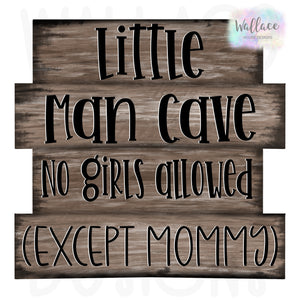 Little Man Cave Pallet Printable Template