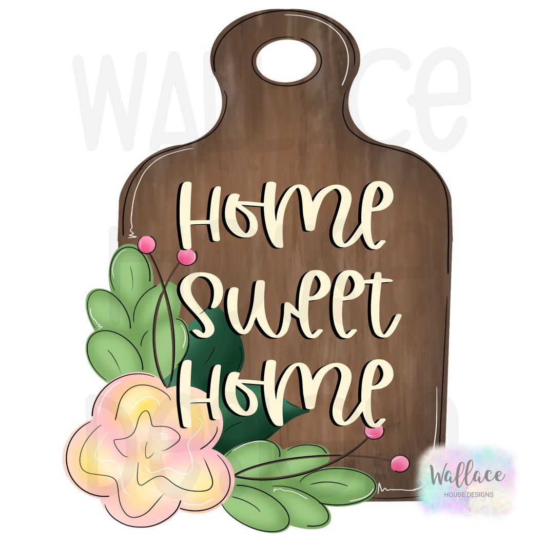 Home Sweet Home Cutting Board Printable Template