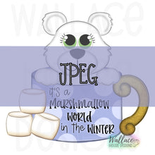 Load image into Gallery viewer, Marshmallow World Polar Bear Mug JPEG
