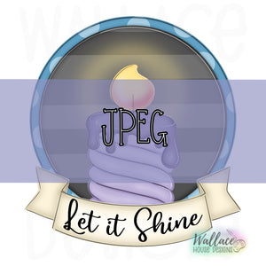 Let it Shine Candle Round JPEG