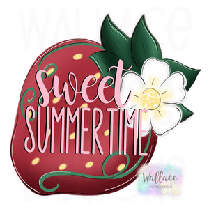 Sweet Summertime Strawberry Printable Template