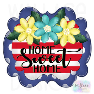 Home Sweet Home Daisy Frame Printable Template