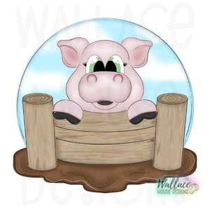 Piggy Pig Pen Printable Template