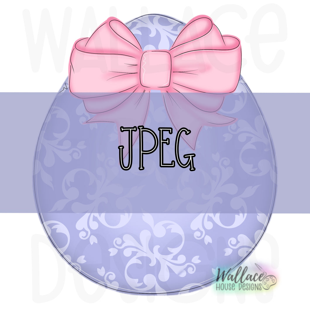 Topped with a Bow Easter Egg JPEG