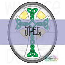 Load image into Gallery viewer, Celtic Cross Oval Frame JPEG
