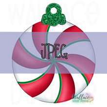 Load image into Gallery viewer, Peppermint Ornament JPEG
