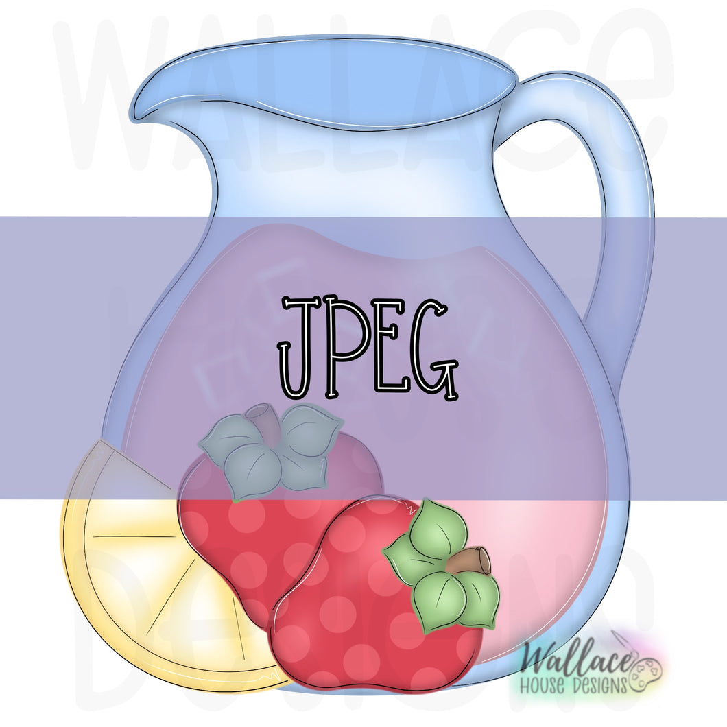 Strawberry Lemonade Pitcher JPEG