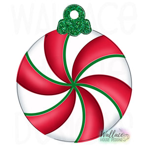 Peppermint Ornament Printable Template