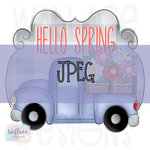 Hello Spring Daisy Truck Profile JPEG