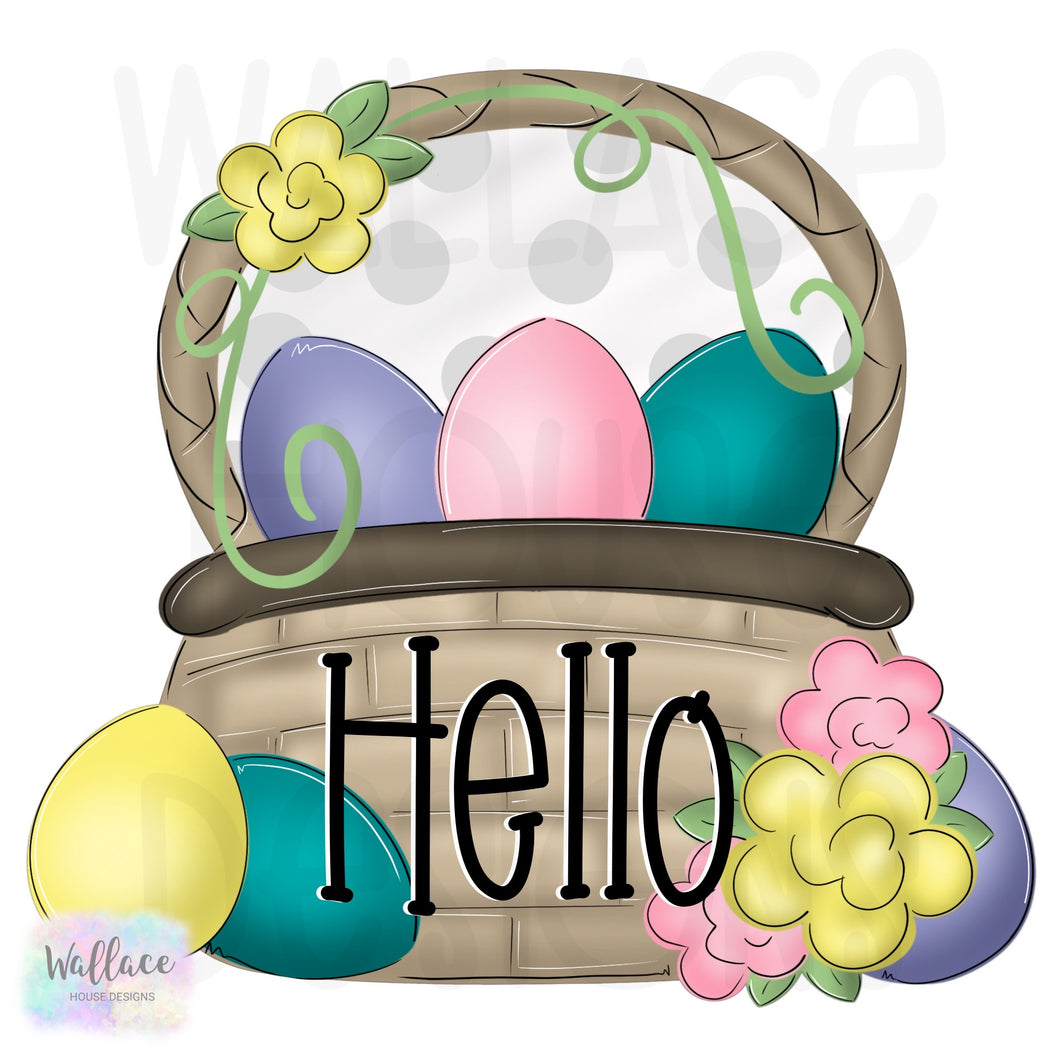 Floral Easter Basket Printable Template