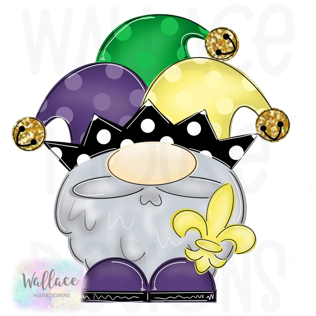 Mardi Gras Jester Gnome Printable Template